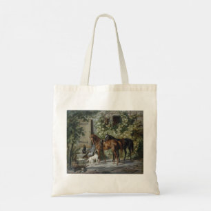 Bolsa Tote Cavalos no Porch (de Albrecht Adam)