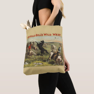 Bolsa Tote Cavalos Selvagens Oeste de Buffalo Bill