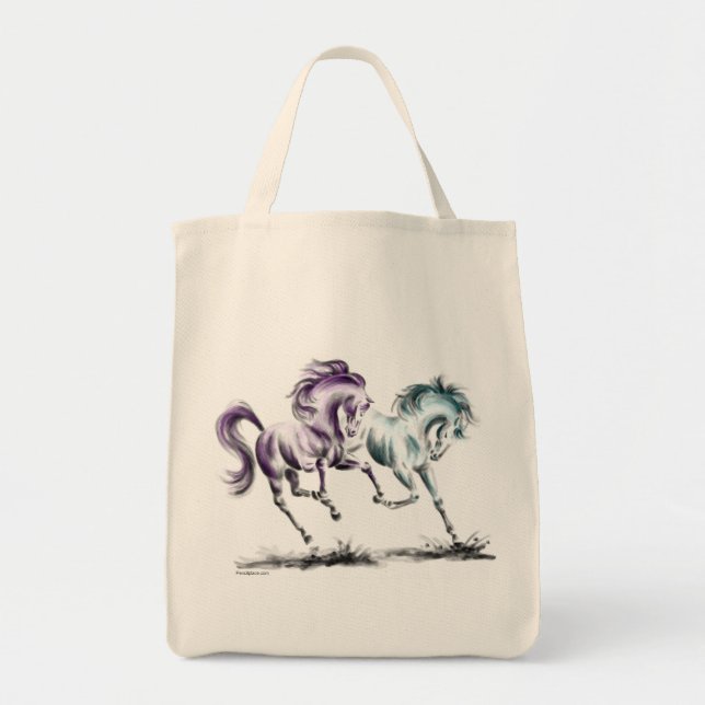 Bolsa Tote Cavalos Selvagens Percorridos (Frente)