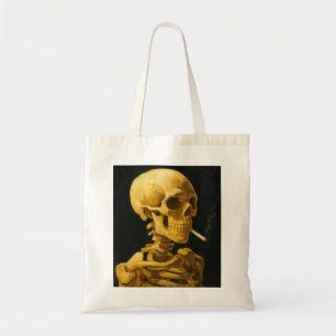 Bolsa Tote Caveira Dourada Fumando – Único Inspirado em Van G
