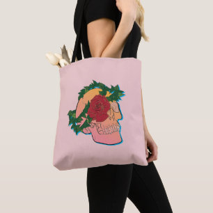 Bolsa Tote Caveira e Rosa