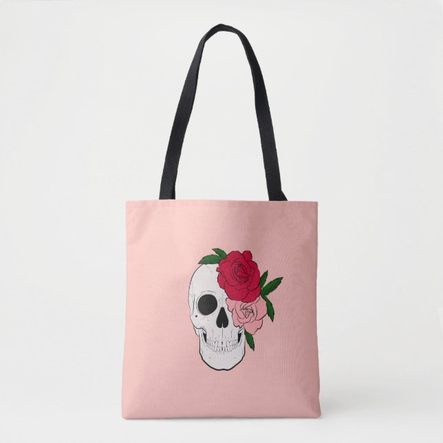Bolsa Tote Caveira e Rosas (Frente)