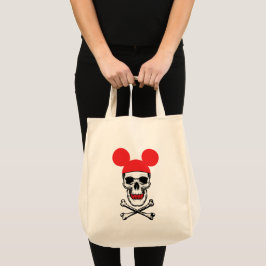 Bolsa Tote Caveira no chapéu com mouse-ouvido com X-Bone