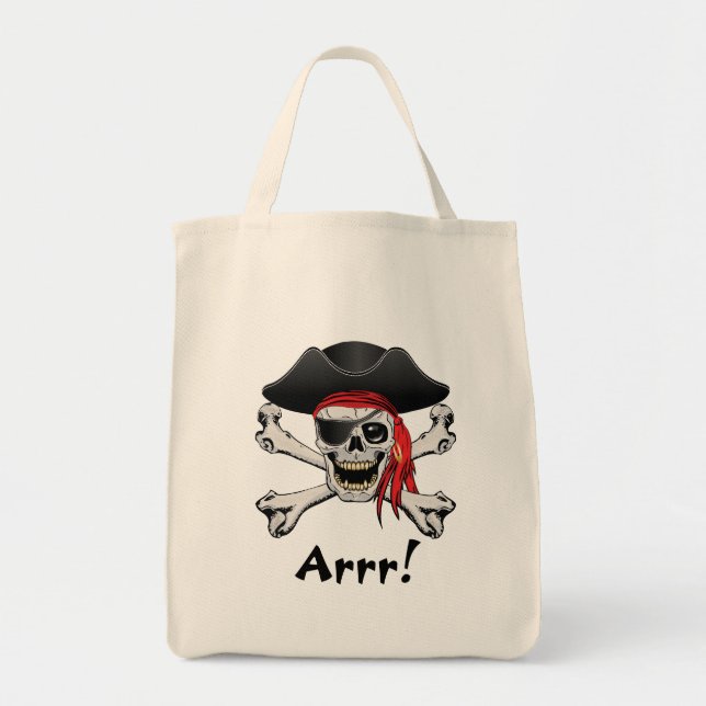 Bolsa Tote Caveira Pirata (Frente)
