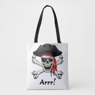 Bolsa Tote Caveira Pirata