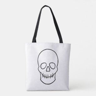 Bolsa Tote Caveira - Preto e Branco