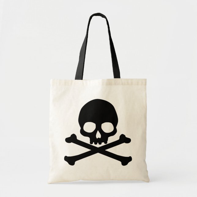Bolsa Tote Caveira Simples e Crossbones (Frente)