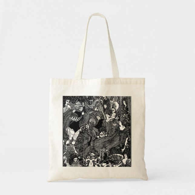 Bolsa Tote Caverna grotesco do baço, por Aubrey Beardsley (Frente)