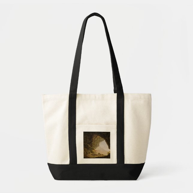 Bolsa Tote Caverna, perto de Nápoles, 1774 (óleo em canvas) (Frente)