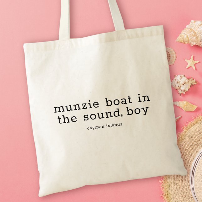 Bolsa Tote Caymanian Folk Song Munzie Boat (Criador carregado)