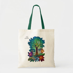Bolsa Tote CBjork, árvore de 3 desejos, saco