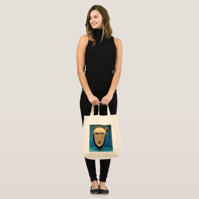 Bolsa Tote CCB de Máscara Tribal (Frente (modelo))