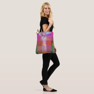 Bolsa Tote CD1FE646 Arte abstrata de falha digital em padrão