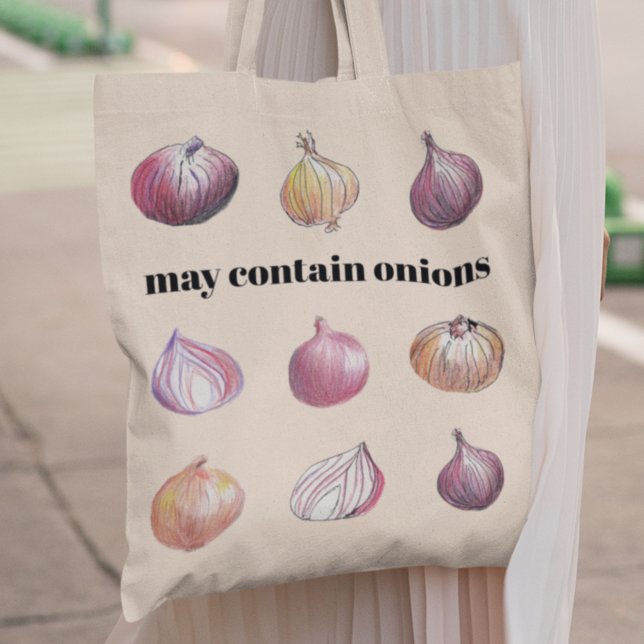 Bolsa Tote Cebolas russas Cute Veggie Farmers Mercado Grocerí (Criador carregado)