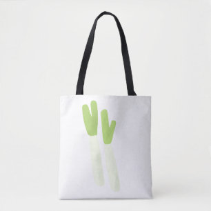 Bolsa Tote Cebolinha Fresca Vegetal Cebola Verde Fofo