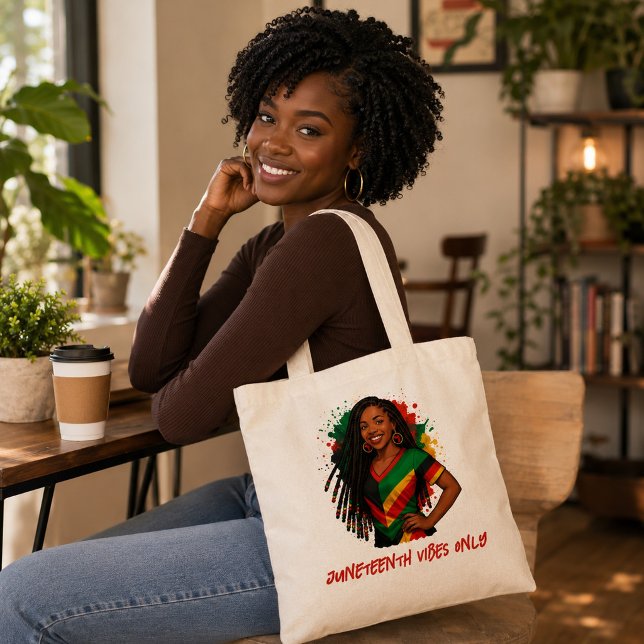Bolsa Tote Celebração Afrocentrista Somente Vibrações de June (Criador carregado)