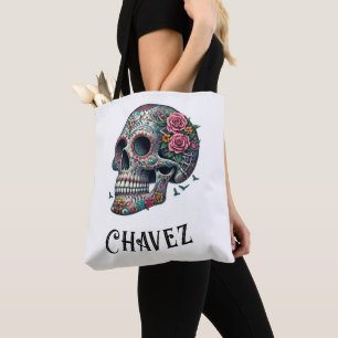 Bolsa Tote Celebração de Vida e Morte por Nome Personalizado