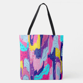 Bolsa Tote Celebração do Impressão de Abstrato de cor