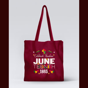 Bolsa Tote Celebrar a Liberdade JUNETENTH 1865 História Negra