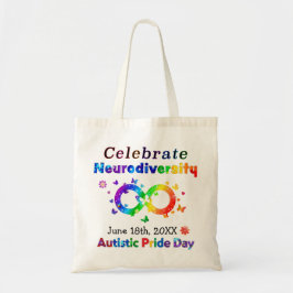 Bolsa Tote Celebrar o Dia do Orgulho Autista da Neurodiversid