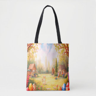 Bolsa Tote Celebrating Easter Joy on the Front and Back of a
