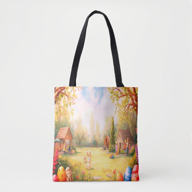 Bolsa Tote Celebrating Easter Joy on the Front and Back of a (Frente)