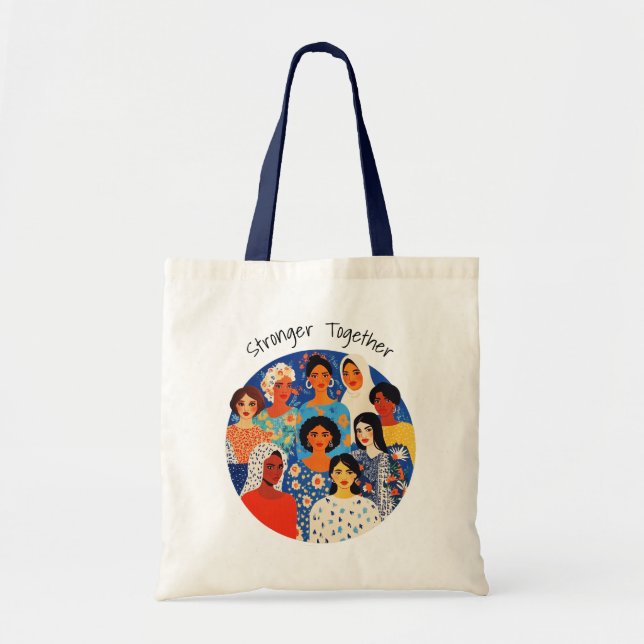 Bolsa Tote Celebre Mulheres Poderosas | Amigas | Para Ela (Frente)