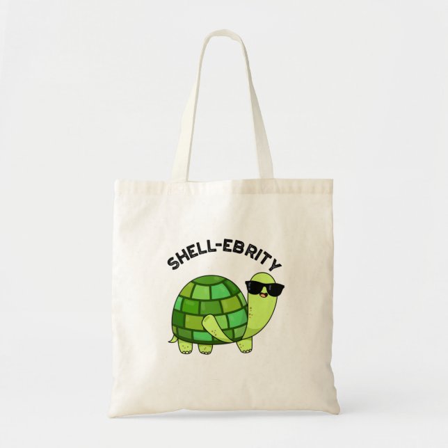 Bolsa Tote Celebridade Engraçada de Shell Tortoise Pun (Frente)