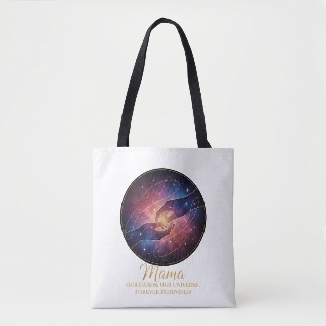 Bolsa Tote Celestial Mama Hands Galaxy Universe (Frente)