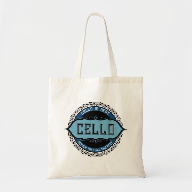 Bolsa Tote Cello Best Music Note Circle (Frente)