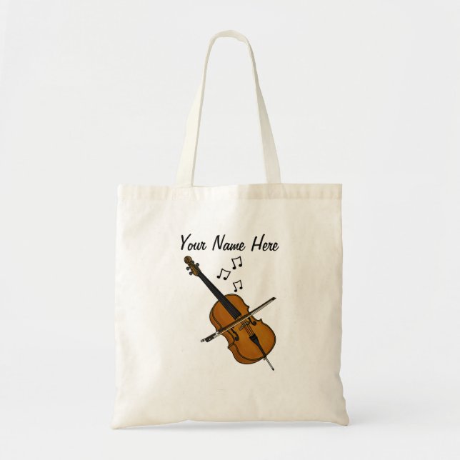 Bolsa Tote Cello Custom Cellist String Musical Gift (Frente)