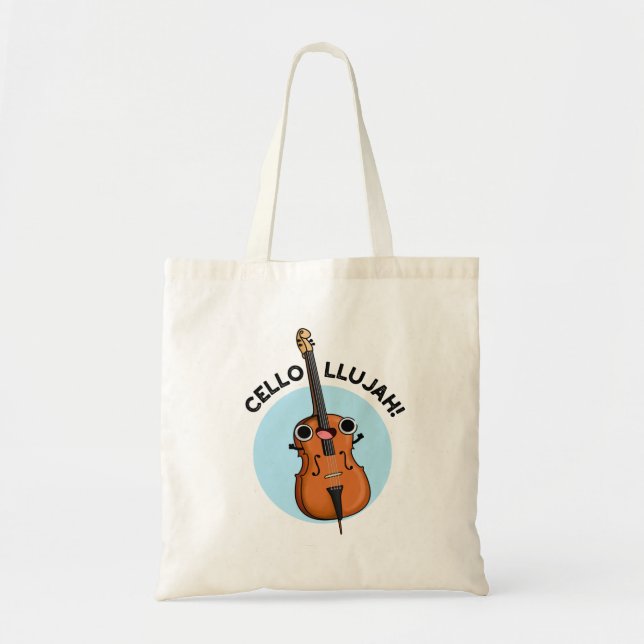 Bolsa Tote Cello-Llujah Funny Cello Pun (Frente)
