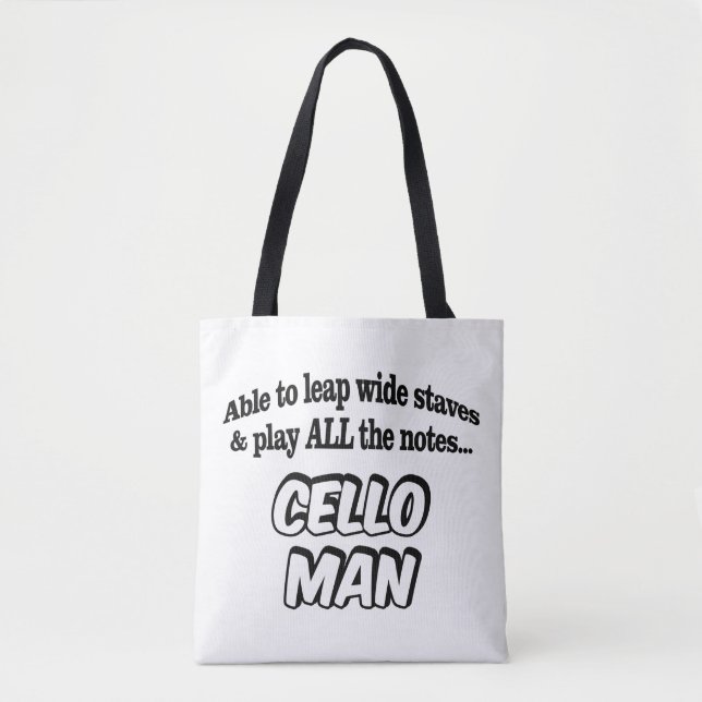 Bolsa Tote Cello Man - Super-herói da Música (Frente)