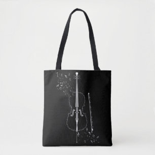 Bolsa Tote Cello Music Notes Instrumento Musical Cellist