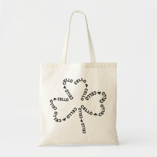 Bolsa Tote Cello Text Shamrock