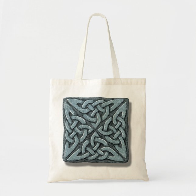 Bolsa Tote Celtic Knot 4-quadrado Stone (Frente)