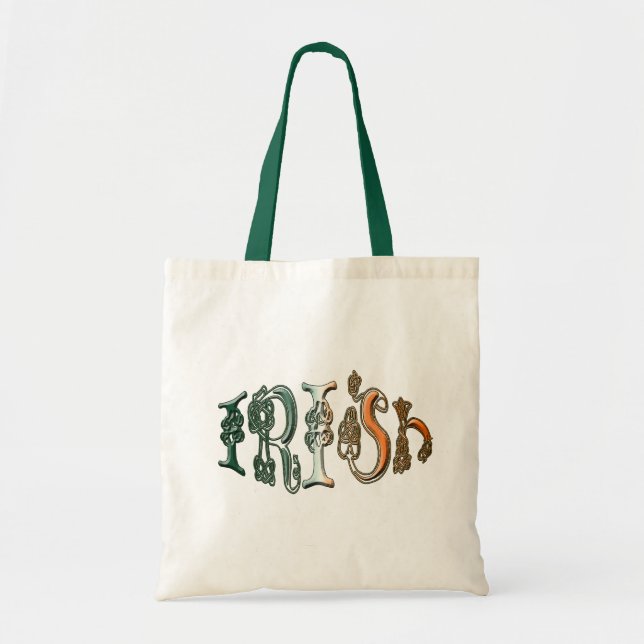 Bolsa Tote Celtic Knot Irish Flag Cors Designer Bag (Frente)