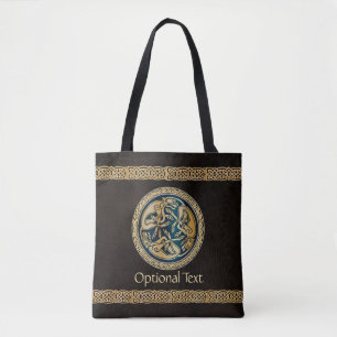 Bolsa Tote Celtic Wolf Knotwork Triad