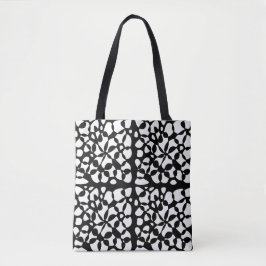 Bolsa Tote Células Abstração Preto Branco