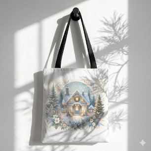 Bolsa Tote Cena de Brilho da Cabana Nevada