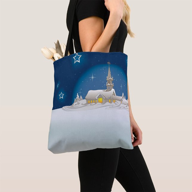 Bolsa Tote Cena de inverno de Natal (Criador carregado)