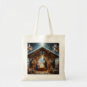 Bolsa Tote Cena de Natividade Tradicional