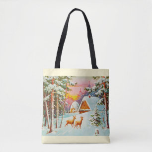 Bolsa Tote Cena de neve
