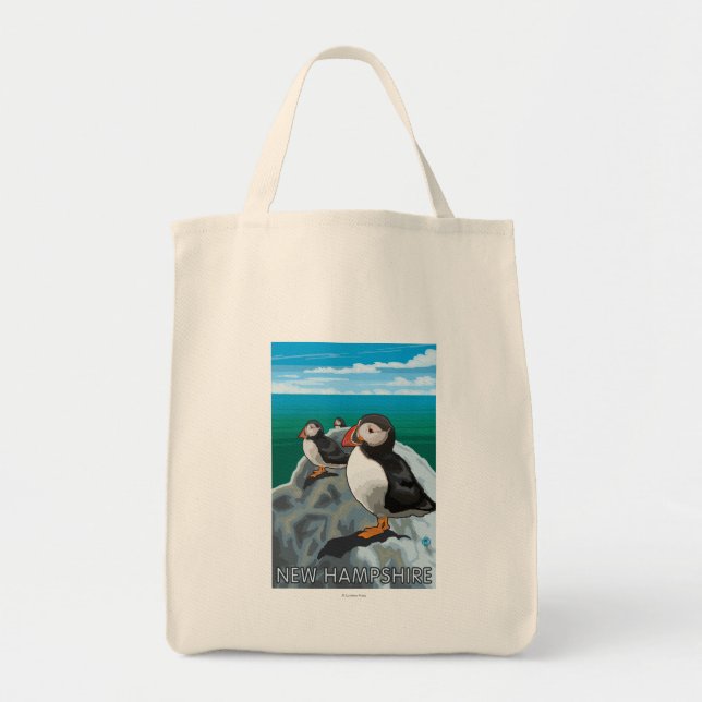 Bolsa Tote Cena de New HampshirePuffins (Frente)