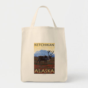 Bolsa Tote Cena do caribu - Ketchikan, Alaska