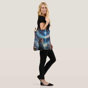 Bolsa Tote Cena do Céu Noturno Fantasia Encantadora