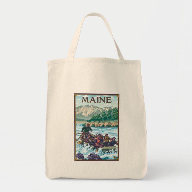 Bolsa Tote Cena Rafting do Maine River (Frente)