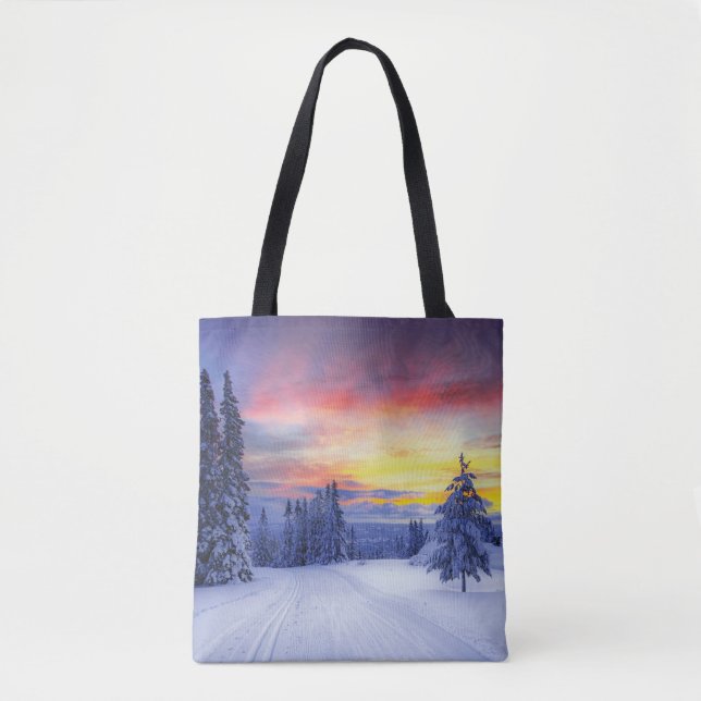 Bolsa Tote Cenário de inverno (Frente)