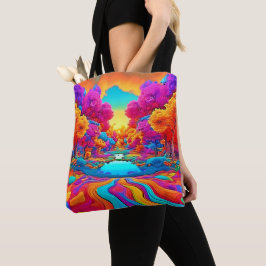 Bolsa Tote Cenário Fantasia Colorido