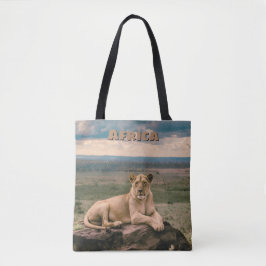 Bolsa Tote Cenário Retro do Leão Africano